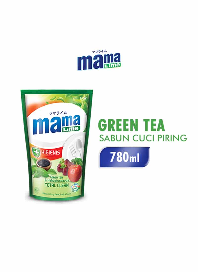 Sabun cuci piring Mama lime Green Tea 780ml