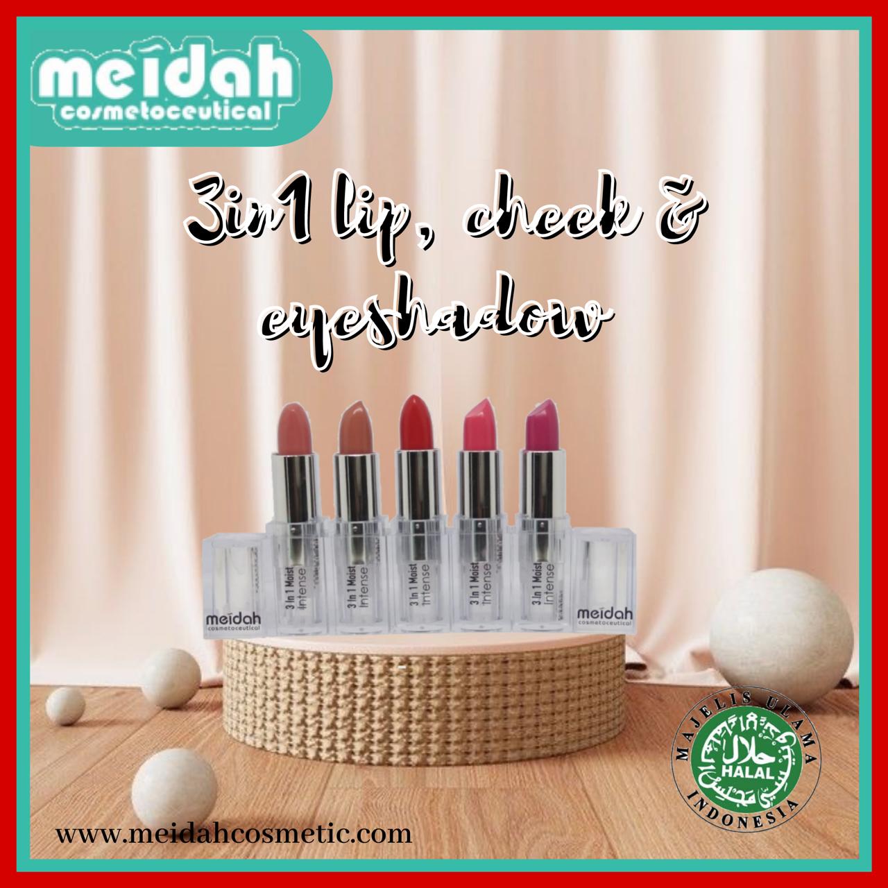 Meidah 3 in 1 lip,Cheek'n Eyeshadow Moist Stick A3