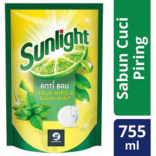 SUNLIGHT - Sabun Cuci Piring Anti Bau - Daun Mint - 755ml