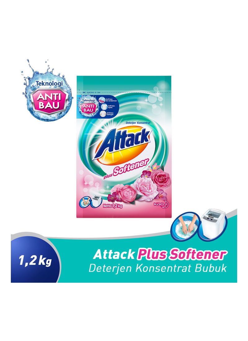 Attack Detergent Powder Plus Softener 1200g	
